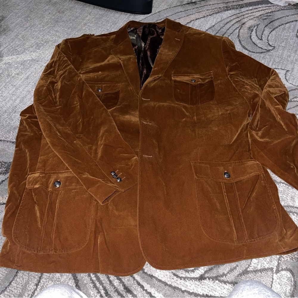 Inserch Mens “Military” Blazer SportsCoat Big & Tall 7XL